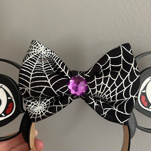Disney Minnie and Mickey custom Spooky Vampire Halloween Ears Disneyland - Picture 9 of 9